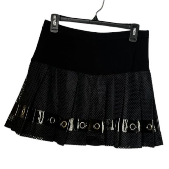 Tripp NYC Vinyl, Net and Grommet Mini Skirt size M - Picture 2 of 6